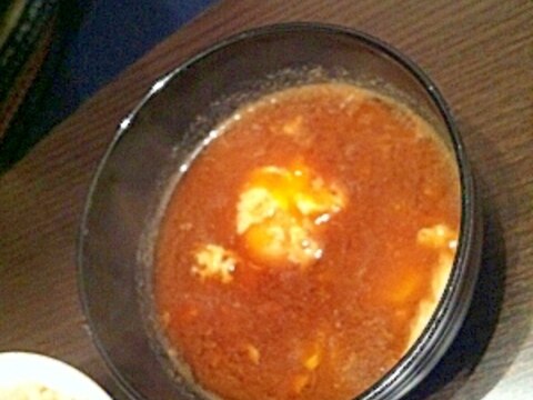 くっつかない★玉子味噌汁～名古屋風赤出汁～